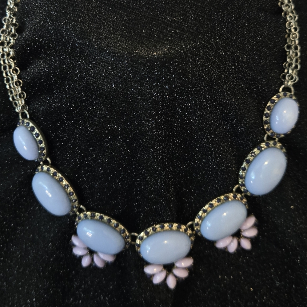 Ashley Stewart Silver and Light Blue Necklace